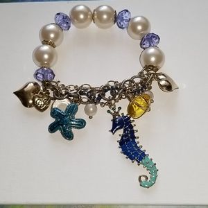 Betsy Johnson Seahorse Stretch Bracelet